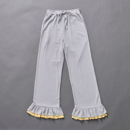Layered Frill Waffle Pants