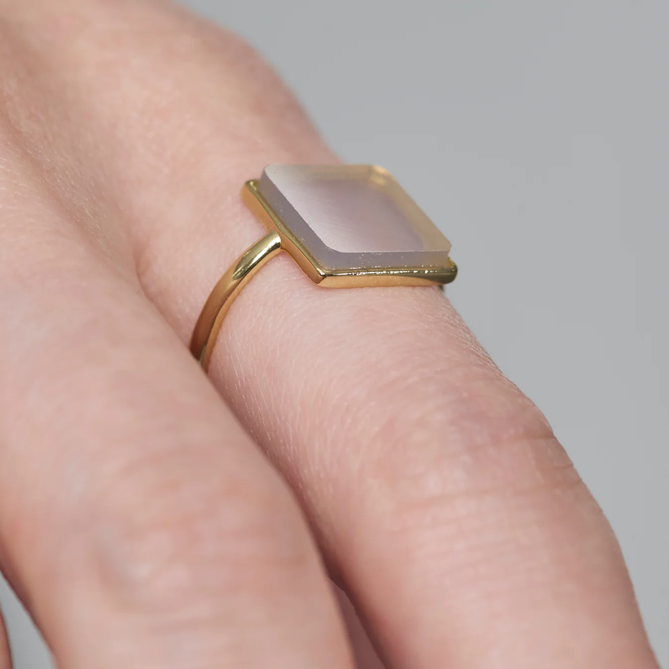 Natural Stone Square Ring