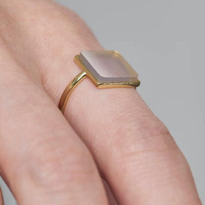 Natural Stone Square Ring