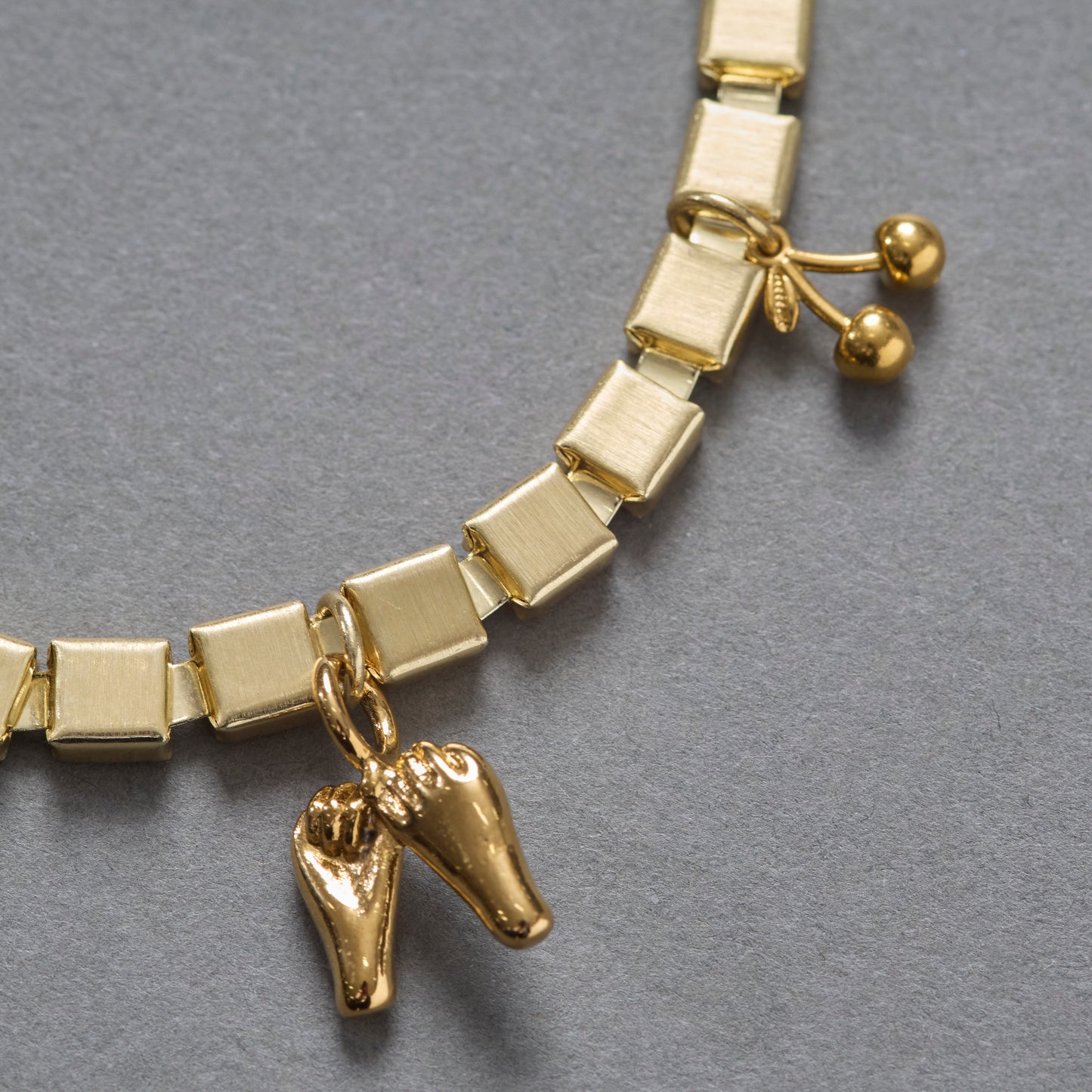 Mixed Charm Tile Necklace