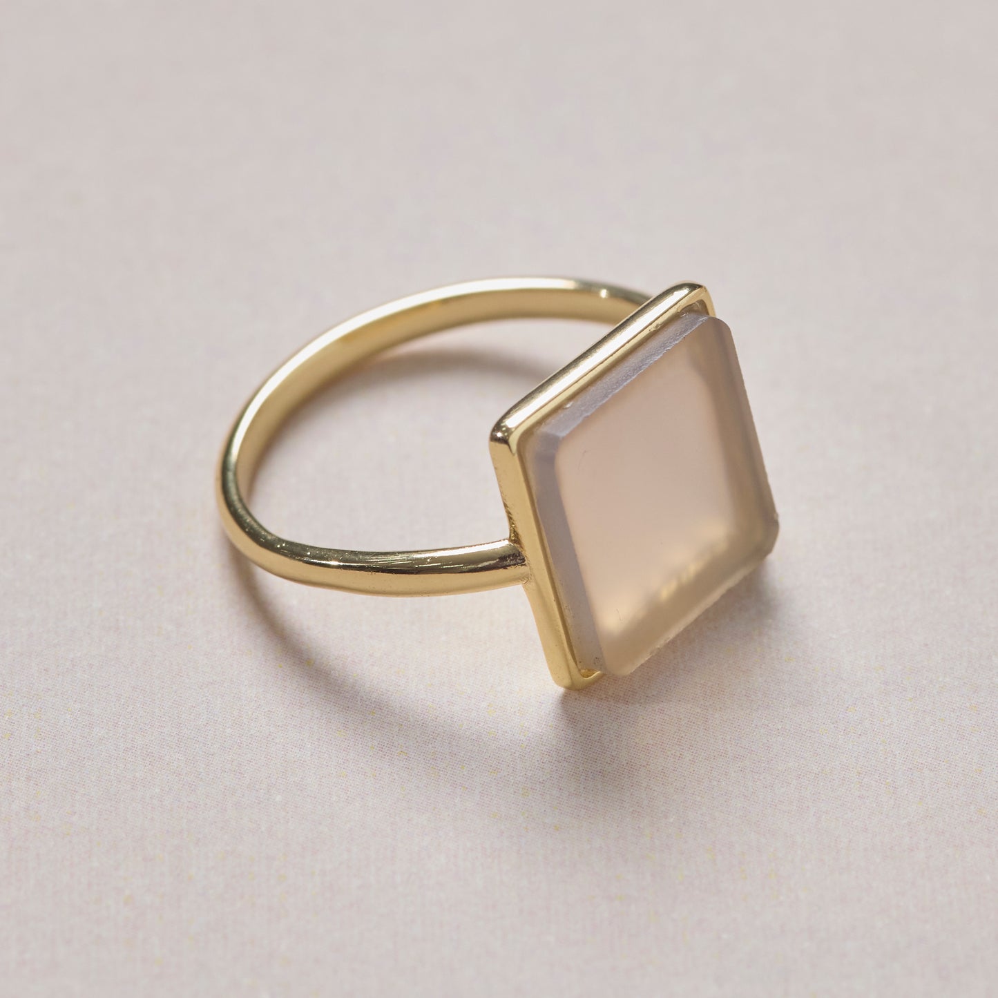 Natural Stone Square Ring