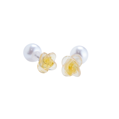 Vintage Glass Flower Pierce