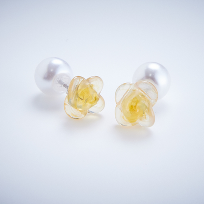Vintage Glass Flower Pierce