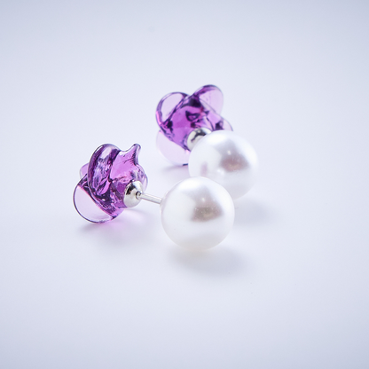 Vintage Glass Flower Pierce