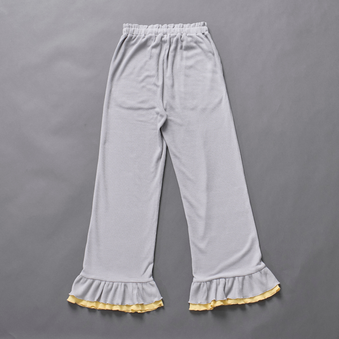 Layered Frill Waffle Pants