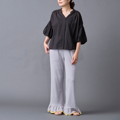 Layered Frill Waffle Pants