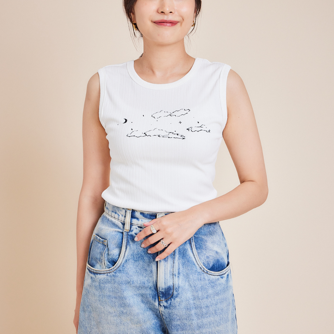 Graffiti Sleeveless Tops