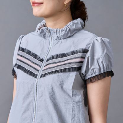 Frill Line Zip Tops