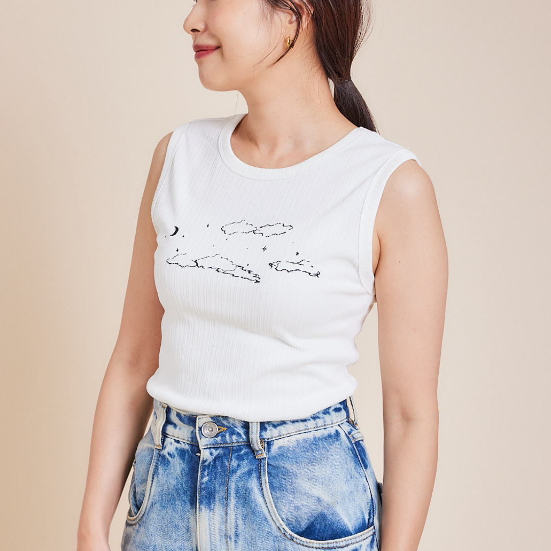 Graffiti Sleeveless Tops