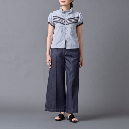 Frill Line Zip Tops