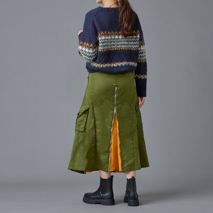 MA-1 Style Zip-Up Skirt