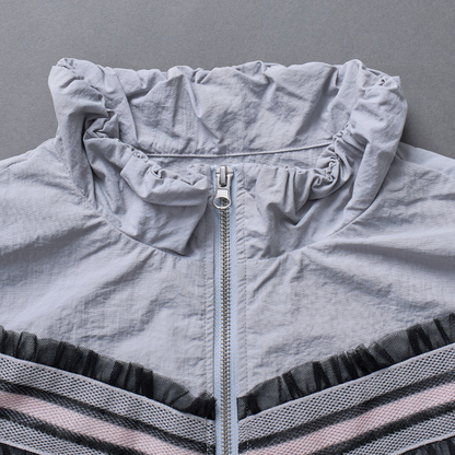Frill Line Zip Tops
