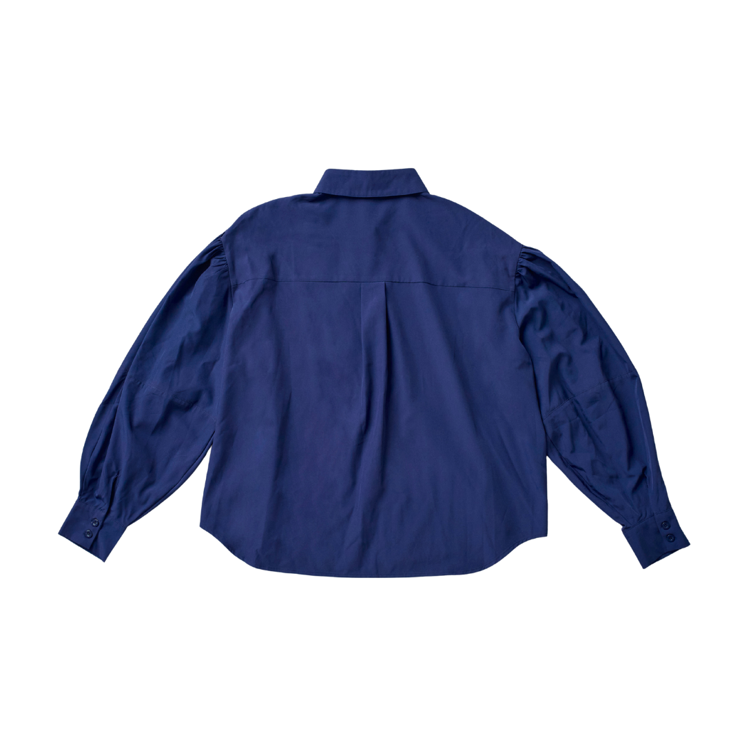 Vivid Color Volume Sleeve Shirt