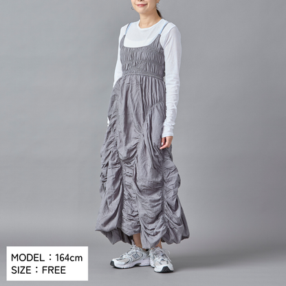 Gather Design Long Dress