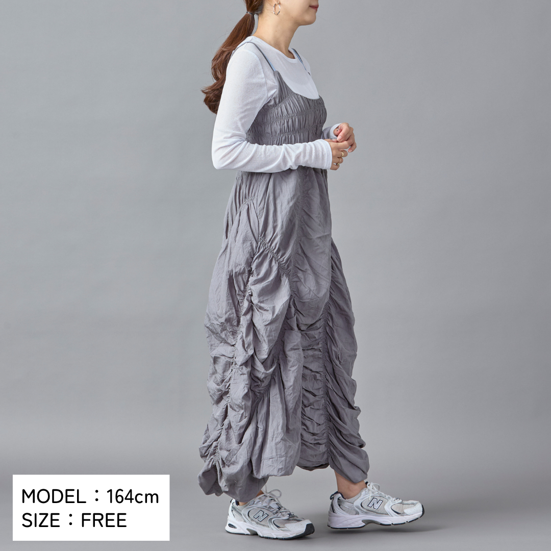 Gather Design Long Dress