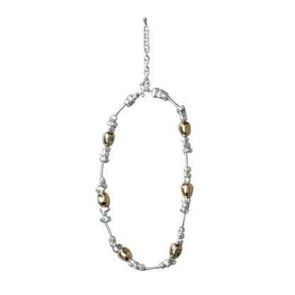 Gold × Silver Multi Shape Necklace