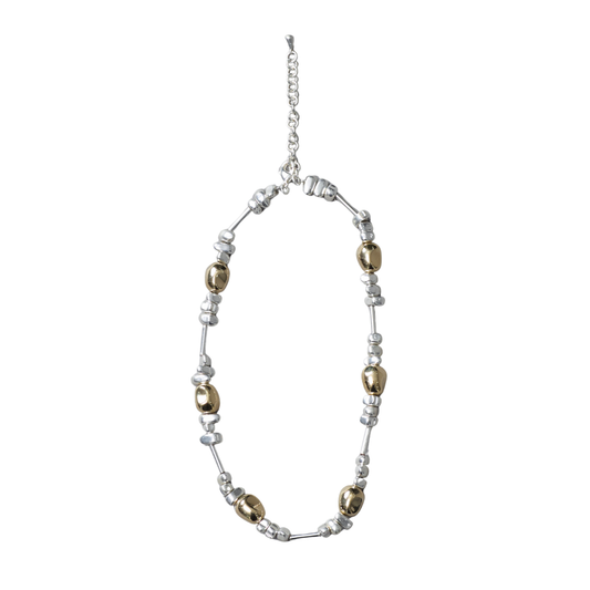 Gold × Silver Multi Shape Necklace
