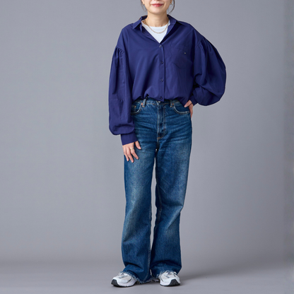 Vivid Color Volume Sleeve Shirt