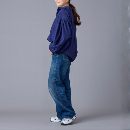 Vivid Color Volume Sleeve Shirt