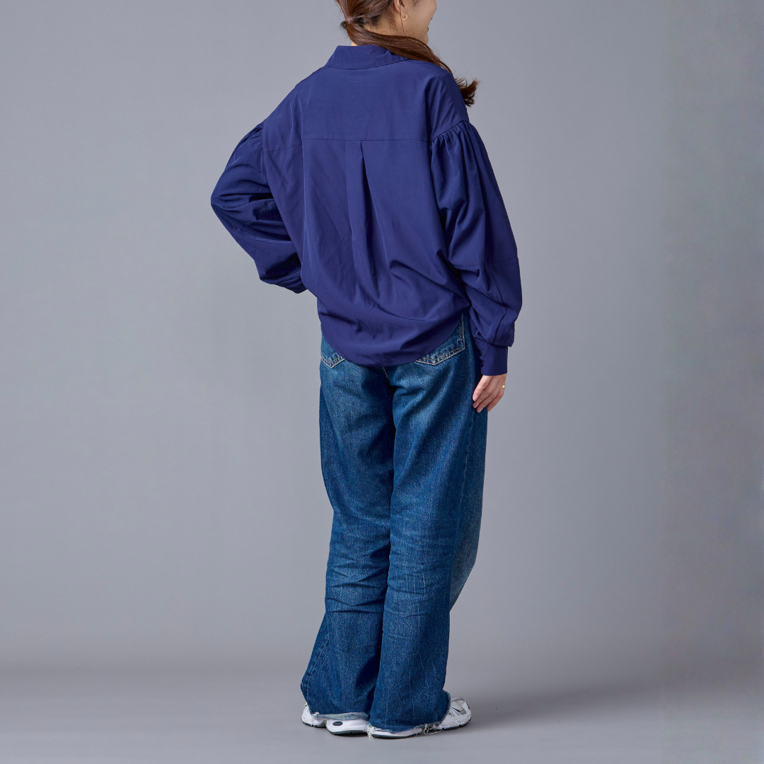 Vivid Color Volume Sleeve Shirt