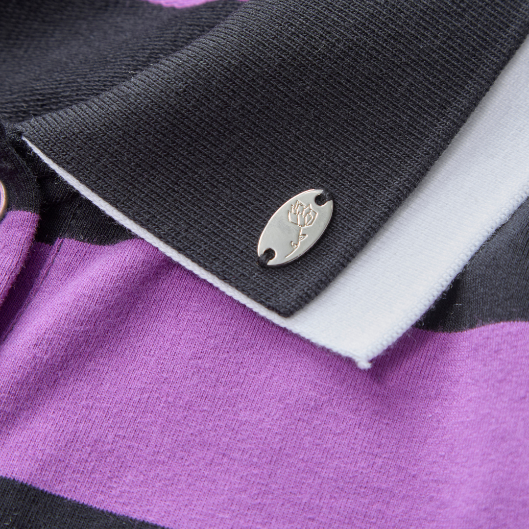 Stripe Rugby Collar Tshirt