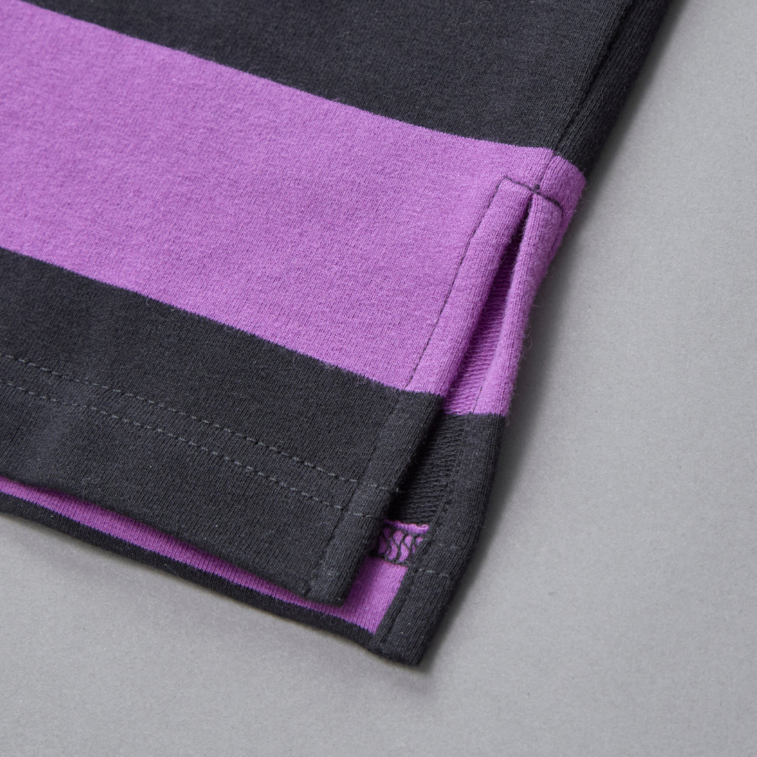 Stripe Rugby Collar Tshirt