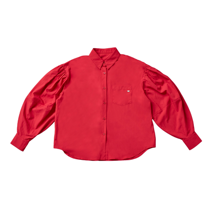 Vivid Color Volume Sleeve Shirt