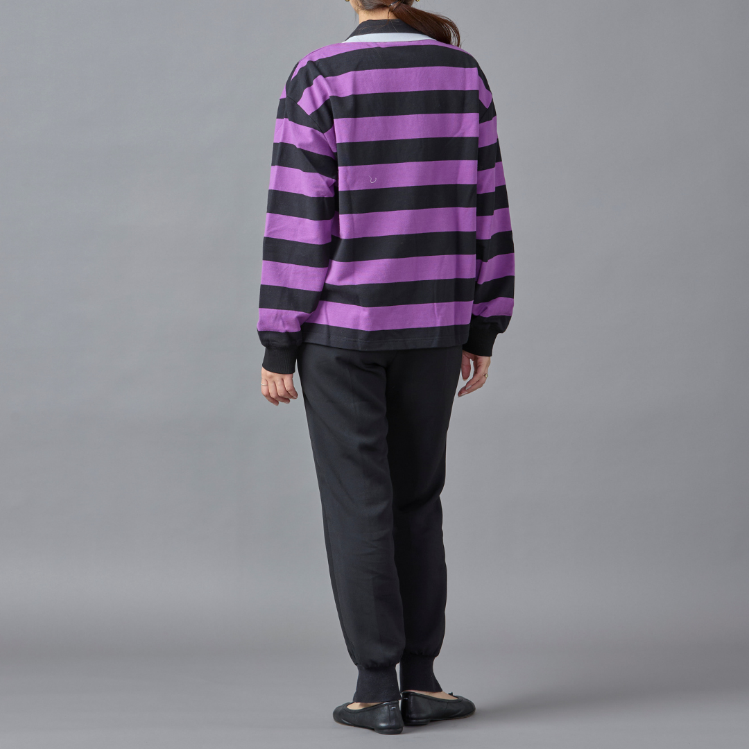 Stripe Rugby Collar Tshirt