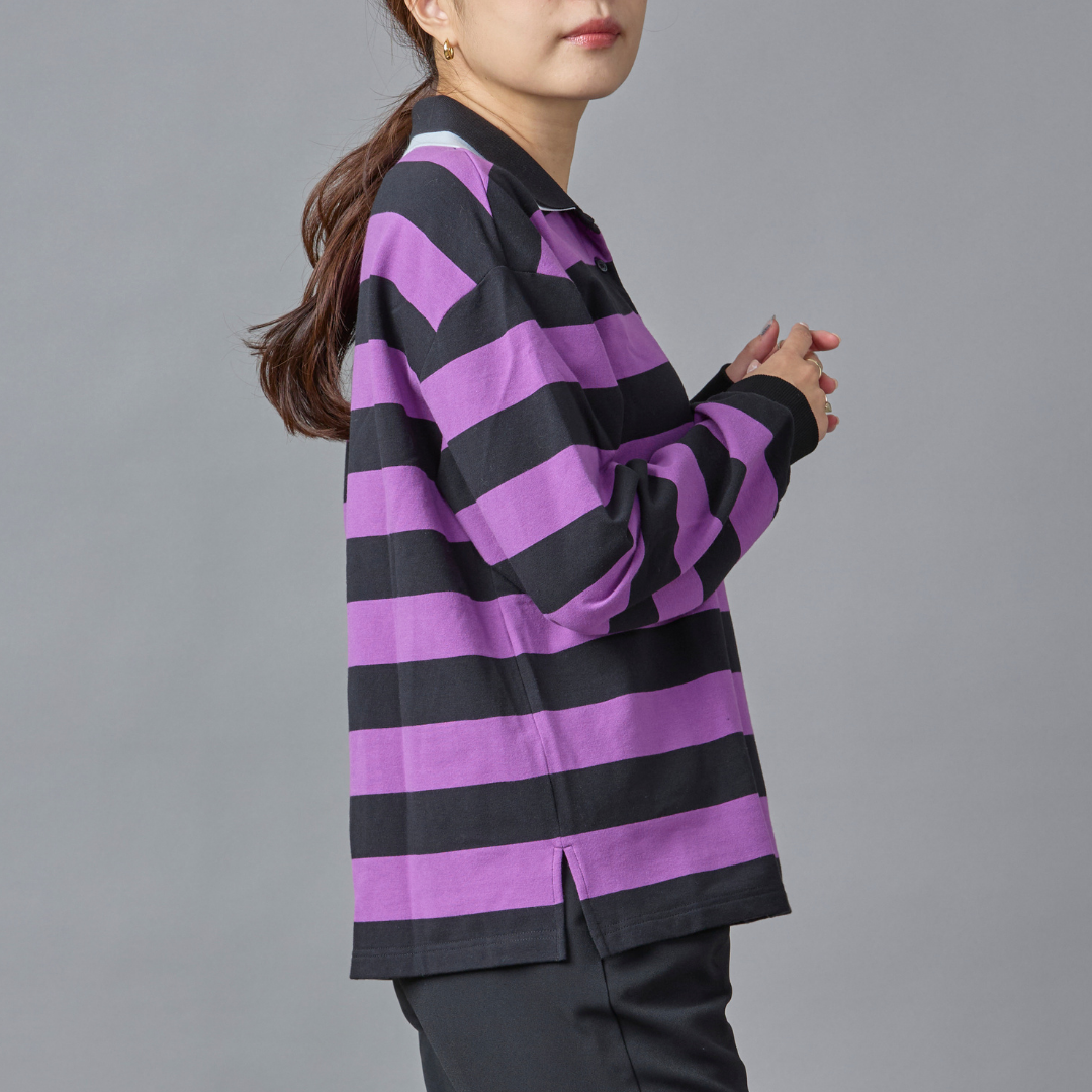 Stripe Rugby Collar Tshirt