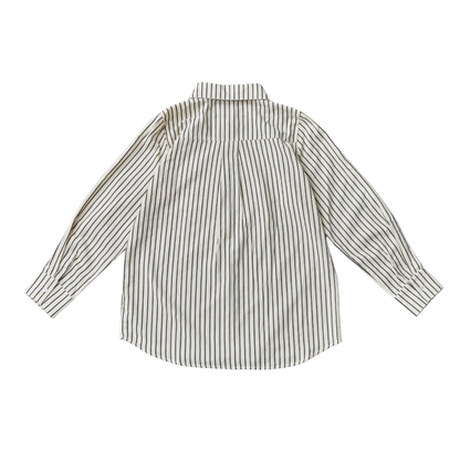 Front Frill Stripe Blouse