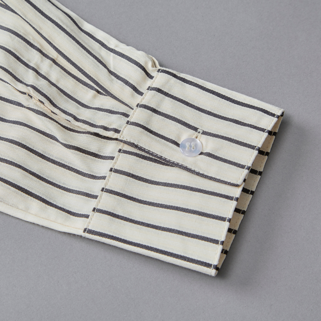 Front Frill Stripe Blouse