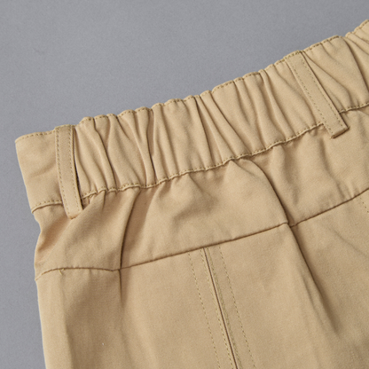 Cotton Pleated Midi Skirt