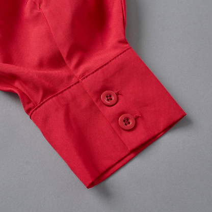 Vivid Color Volume Sleeve Shirt