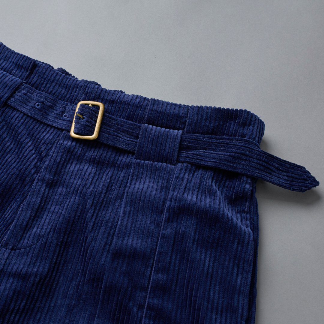 Corduroy Front Tuck Wide Pants