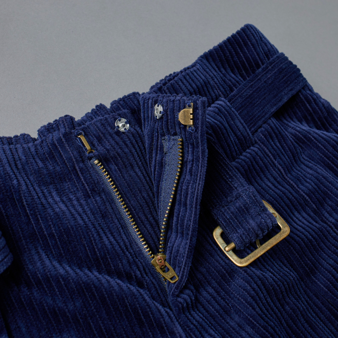 Corduroy Front Tuck Wide Pants