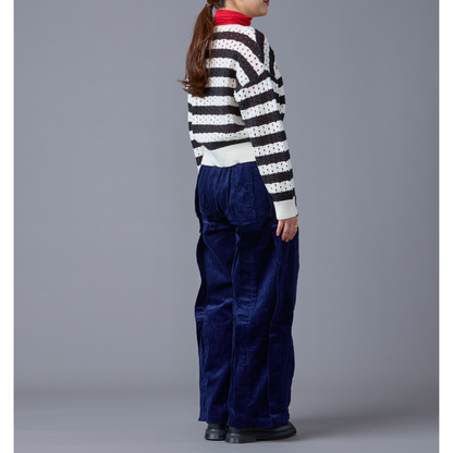 Corduroy Front Tuck Wide Pants