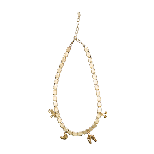 Mixed Charm Tile Necklace