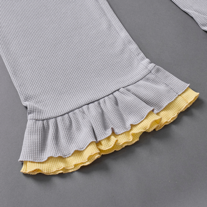 Layered Frill Waffle Pants