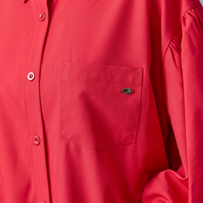 Vivid Color Volume Sleeve Shirt