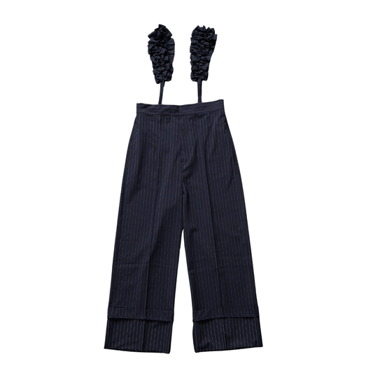Pinstripe Frilled Salopette