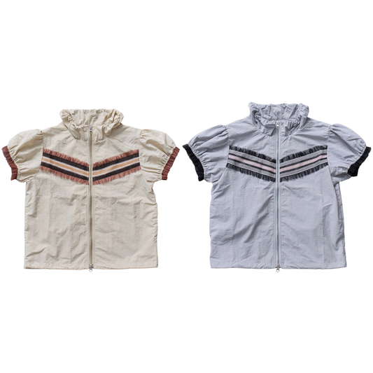 Frill Line Zip Tops