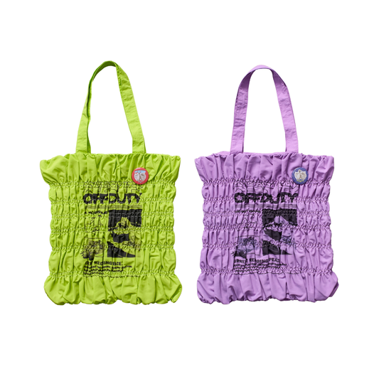 Graphic Shirring Tote Bag