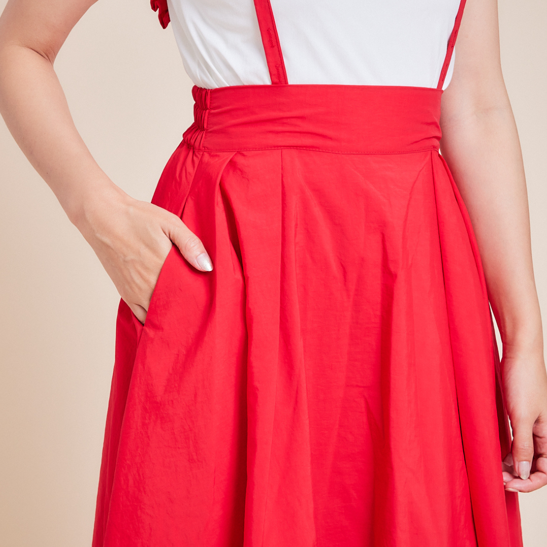 Frilled Suspender Skirt