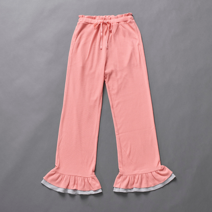 Layered Frill Waffle Pants
