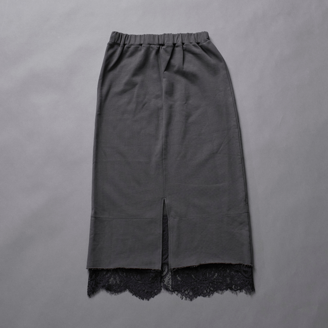 Washed Sweat Frill Skirt