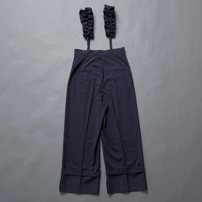 Pinstripe Frilled Salopette