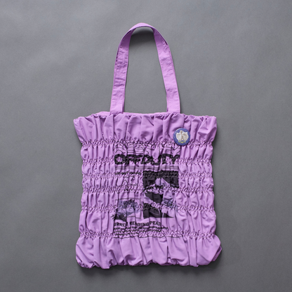 Graphic Shirring Tote Bag <缶バッジ付き>