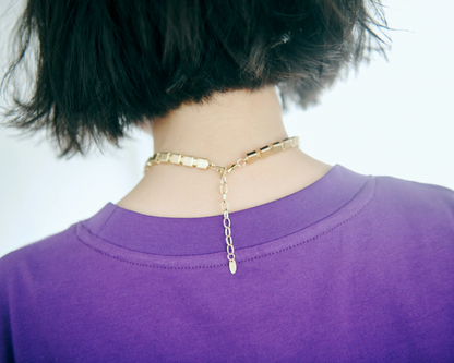 Mixed Charm Tile Necklace