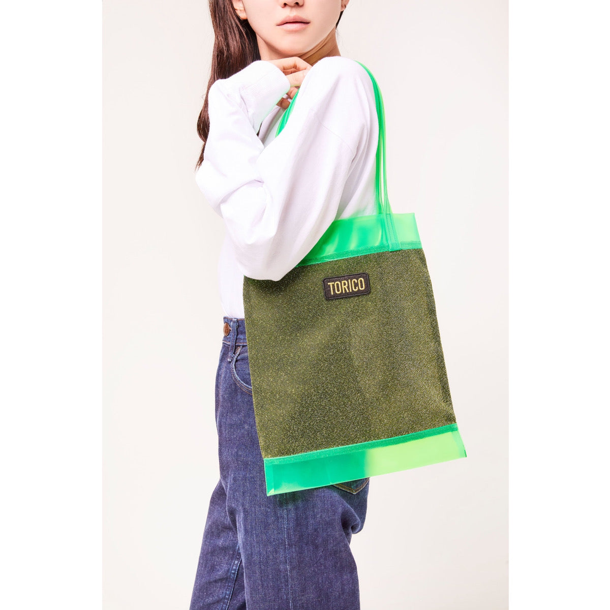 TORICO LAME CLEAR TOTE BAG
