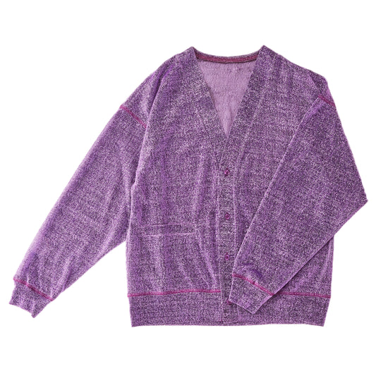 LAME KNIT DAYLY CARDIGAN(PURPLE)